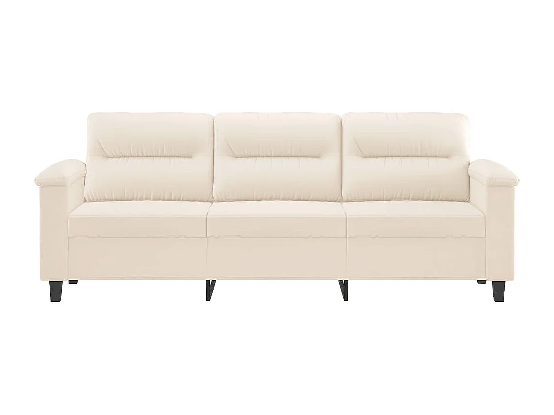 Canapé à 3 places Beige 180 cm Tissu microfibre REO40686