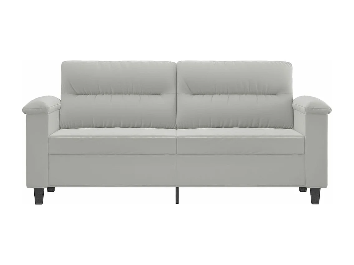 Canapé à 2 places Gris clair 140 cm Tissu microfibre REO44883