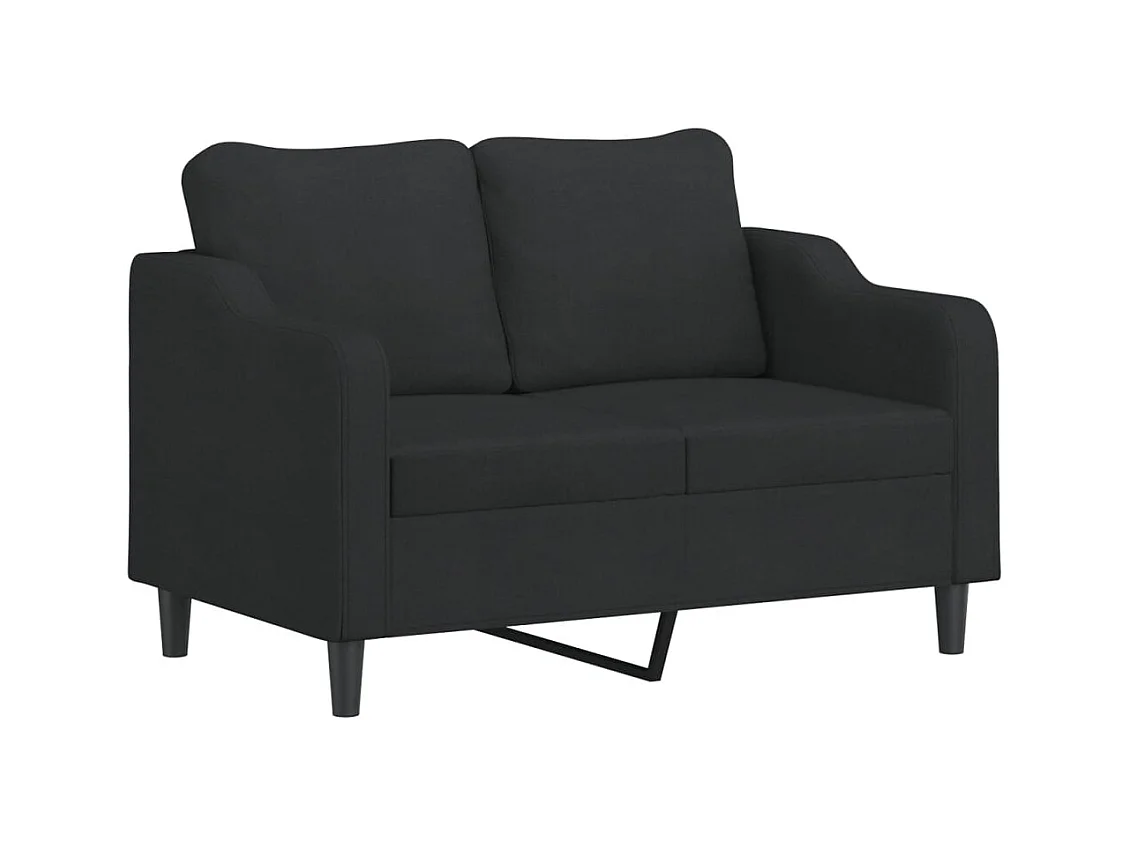 Canapé à 2 places Noir 120 cm Tissu REO24767