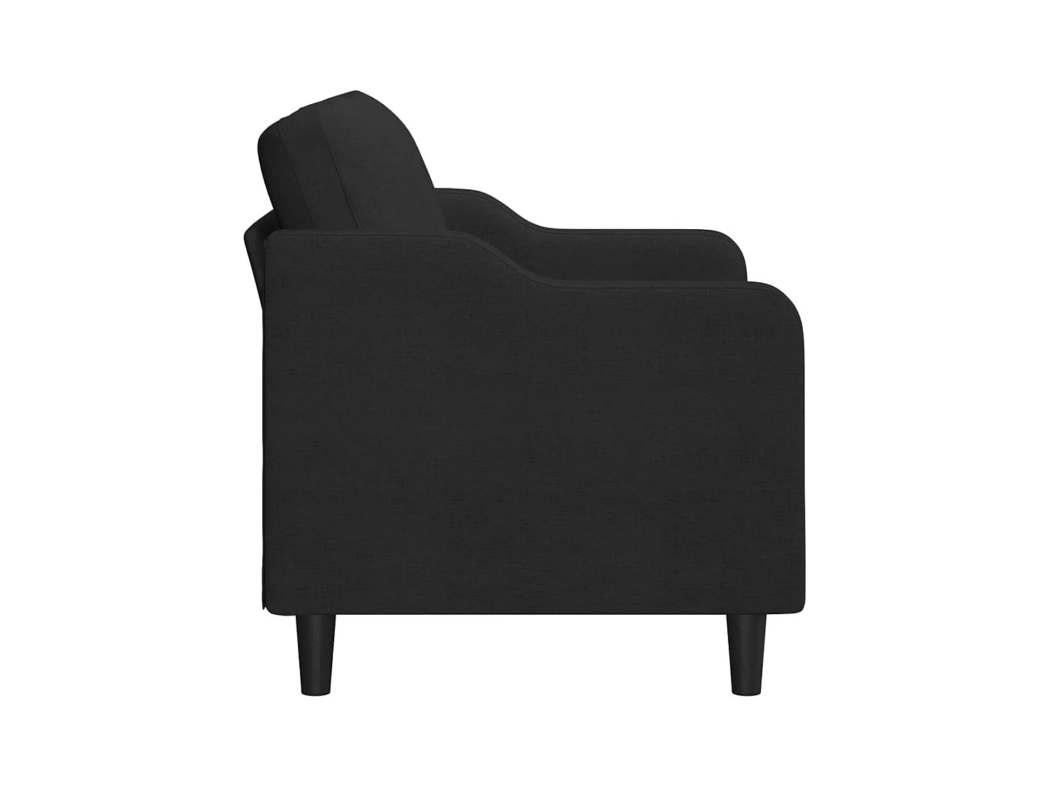 Canapé à 2 places Noir 120 cm Tissu REO24767