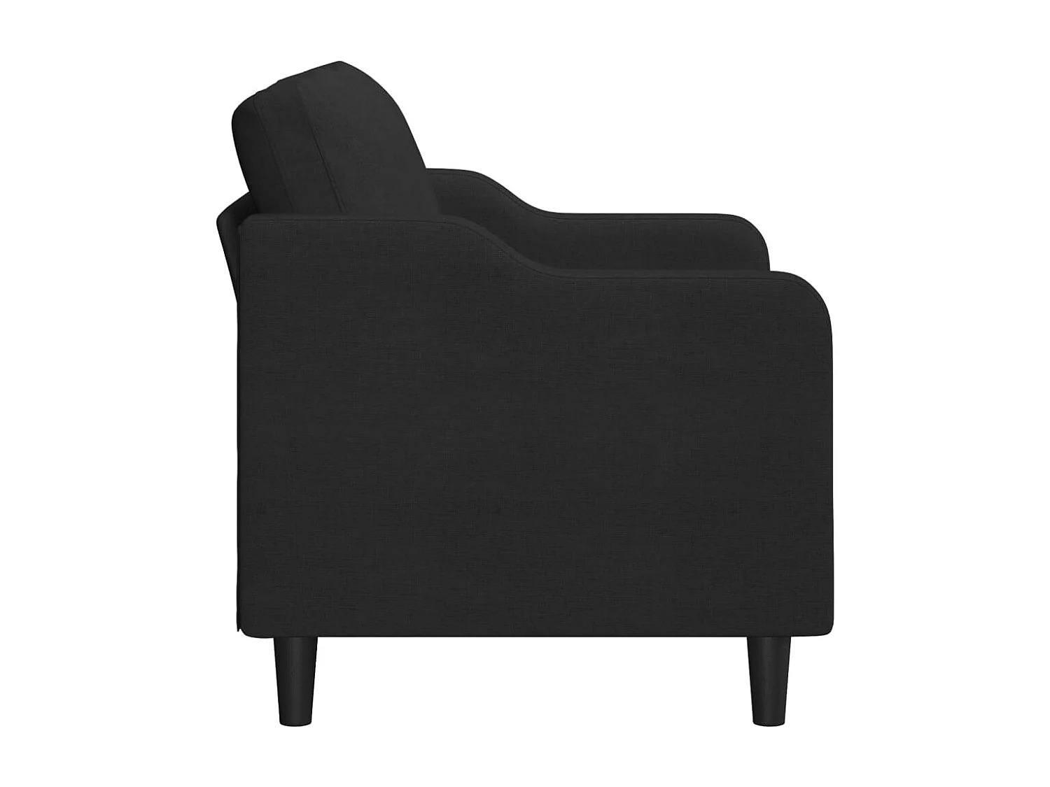 Canapé à 2 places Noir 120 cm Tissu REO24767