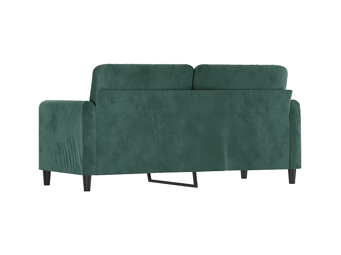 Canapé à 2 places Vert foncé 140 cm Velours REO71565