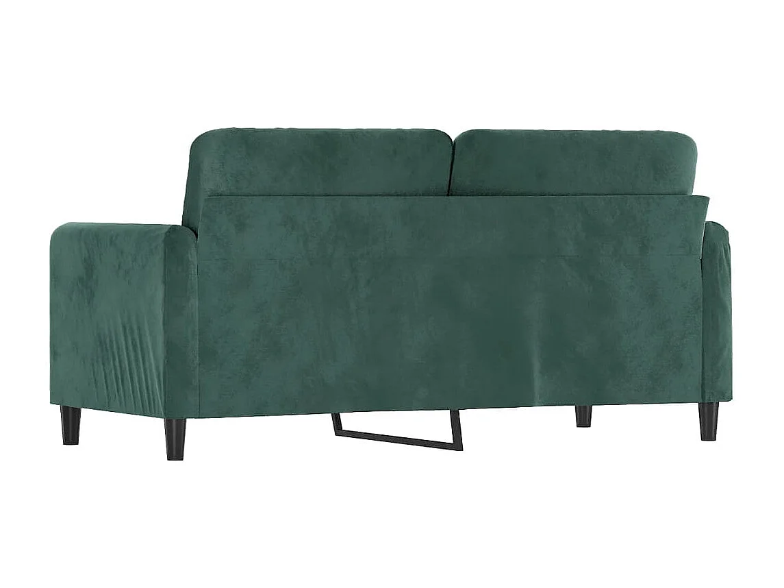 Canapé à 2 places Vert foncé 140 cm Velours REO71565