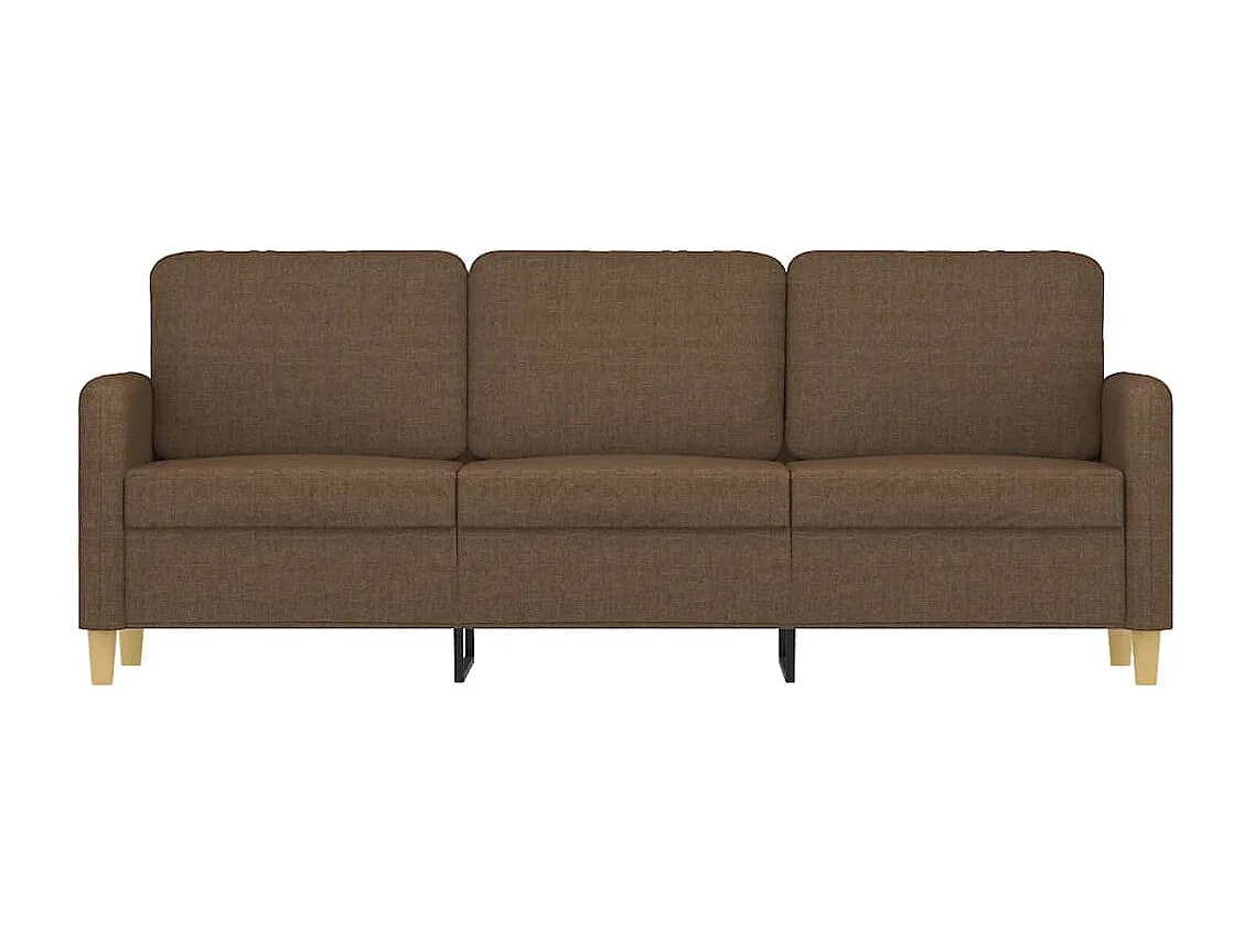 Canapé à 3 places Marron 180 cm Tissu REO90257