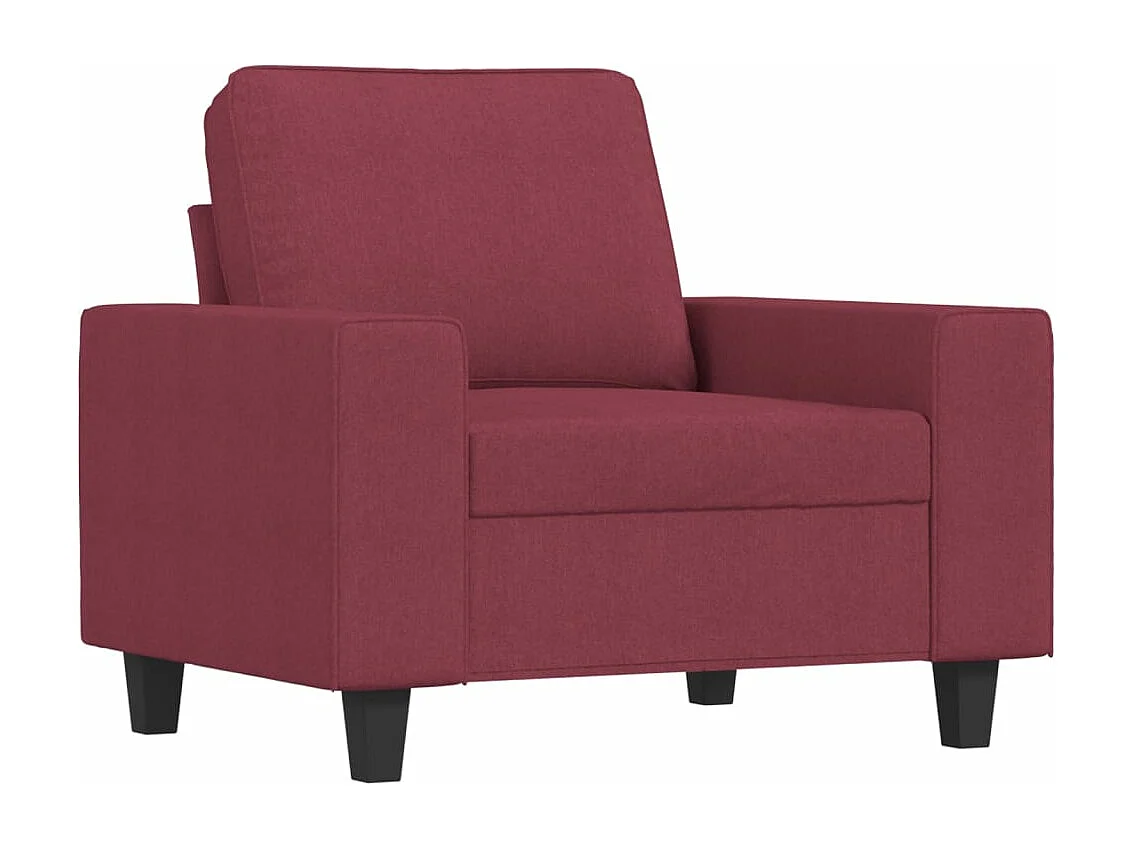 Fauteuil Rouge bordeaux 60 cm Tissu REO49135