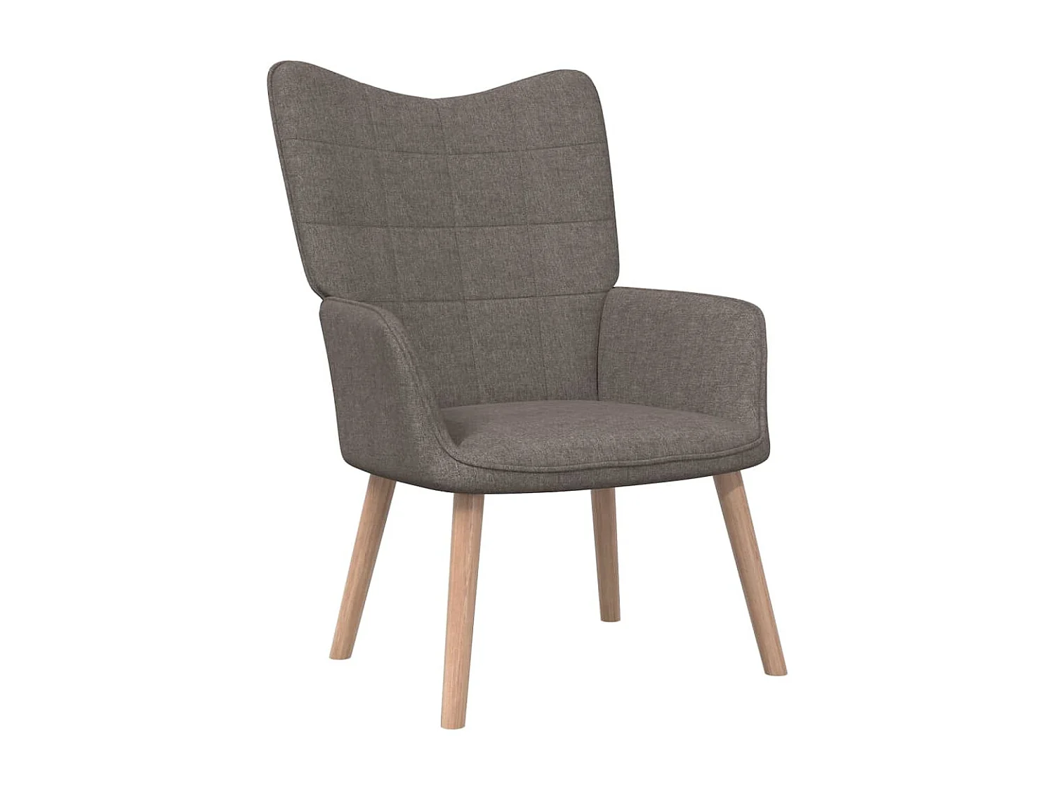 Fauteuil de relaxation avec tabouret Taupe Tissu BE84641