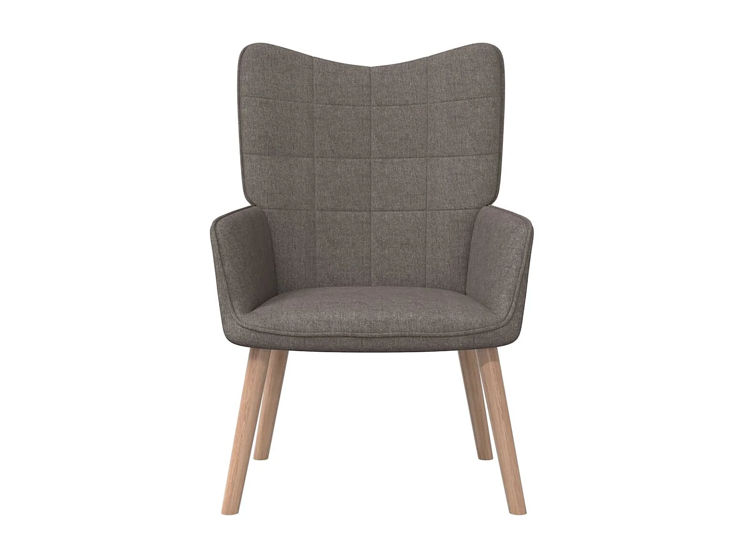 Fauteuil de relaxation avec tabouret Taupe Tissu BE84641
