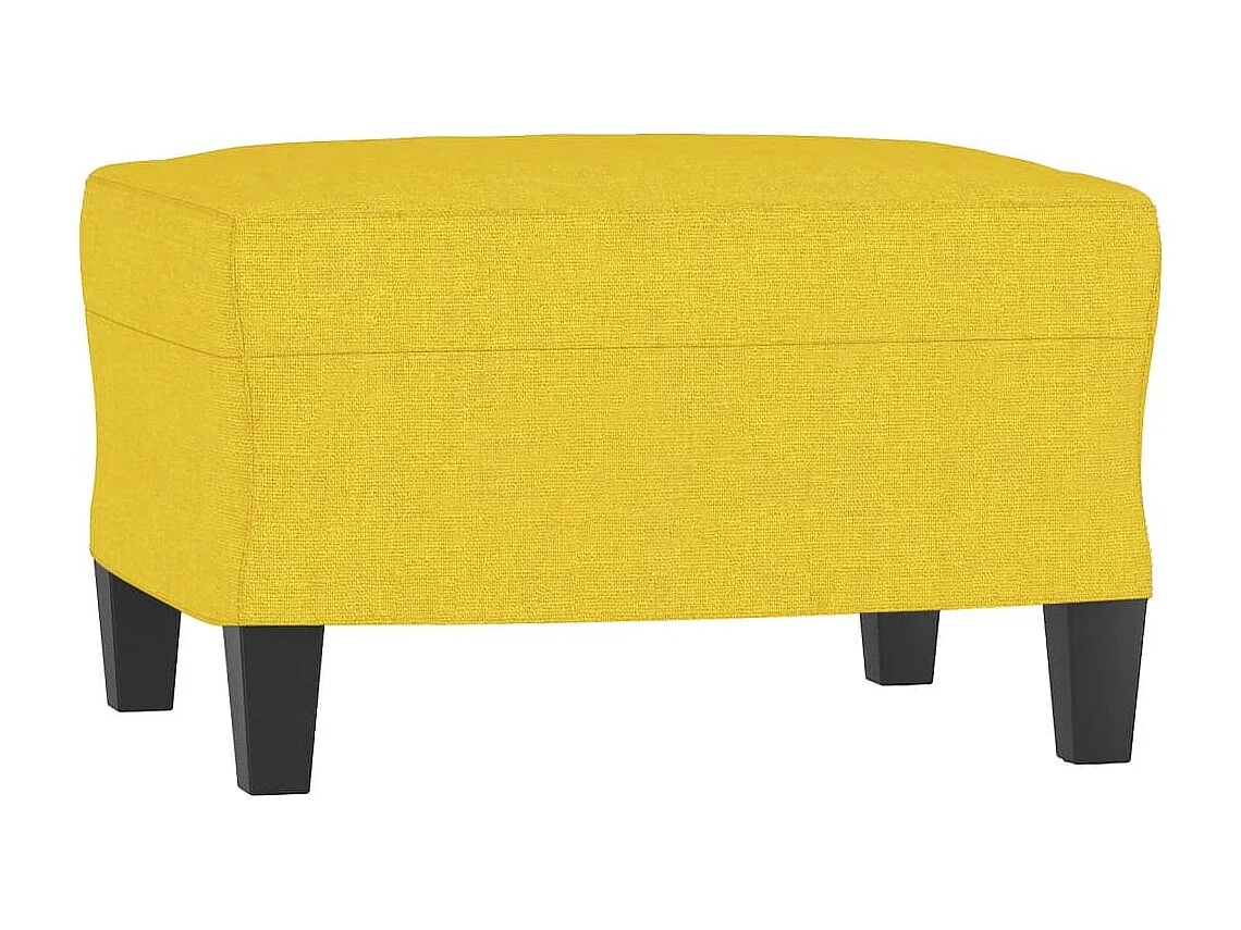 Sillón con taburete tela amarillo claro 60 cm ES31237