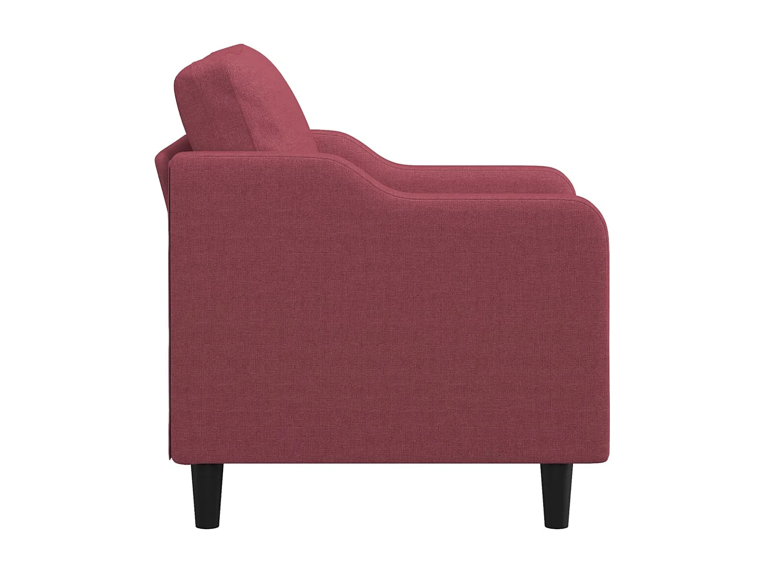 Fauteuil Rouge bordeaux 60 cm Tissu REO38078