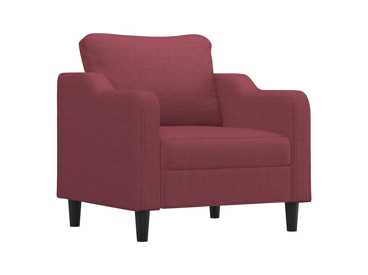Fauteuil Rouge bordeaux 60 cm Tissu REO38078