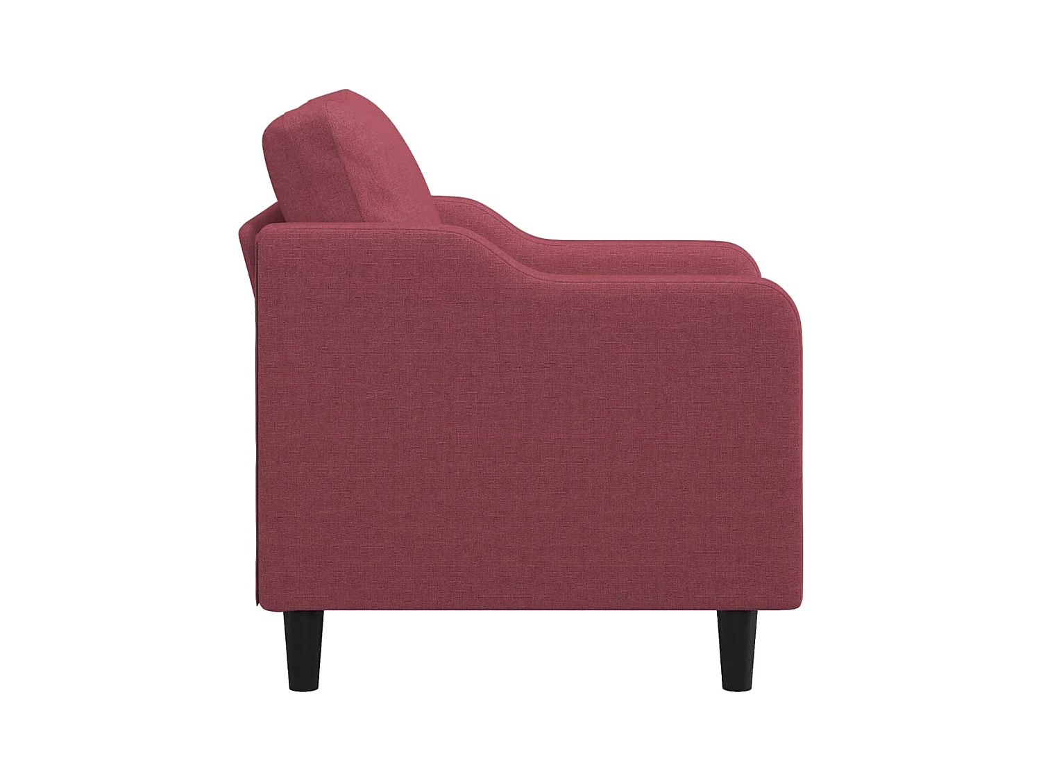 Fauteuil Rouge bordeaux 60 cm Tissu REO38078