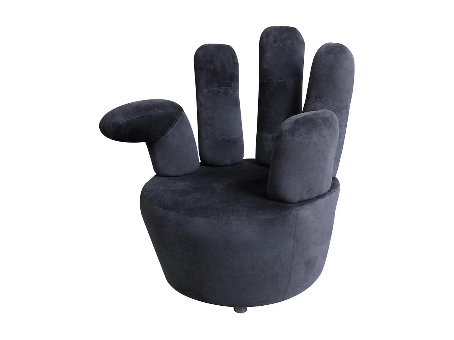 Fauteuil en forme de main Noir Velours REO36055