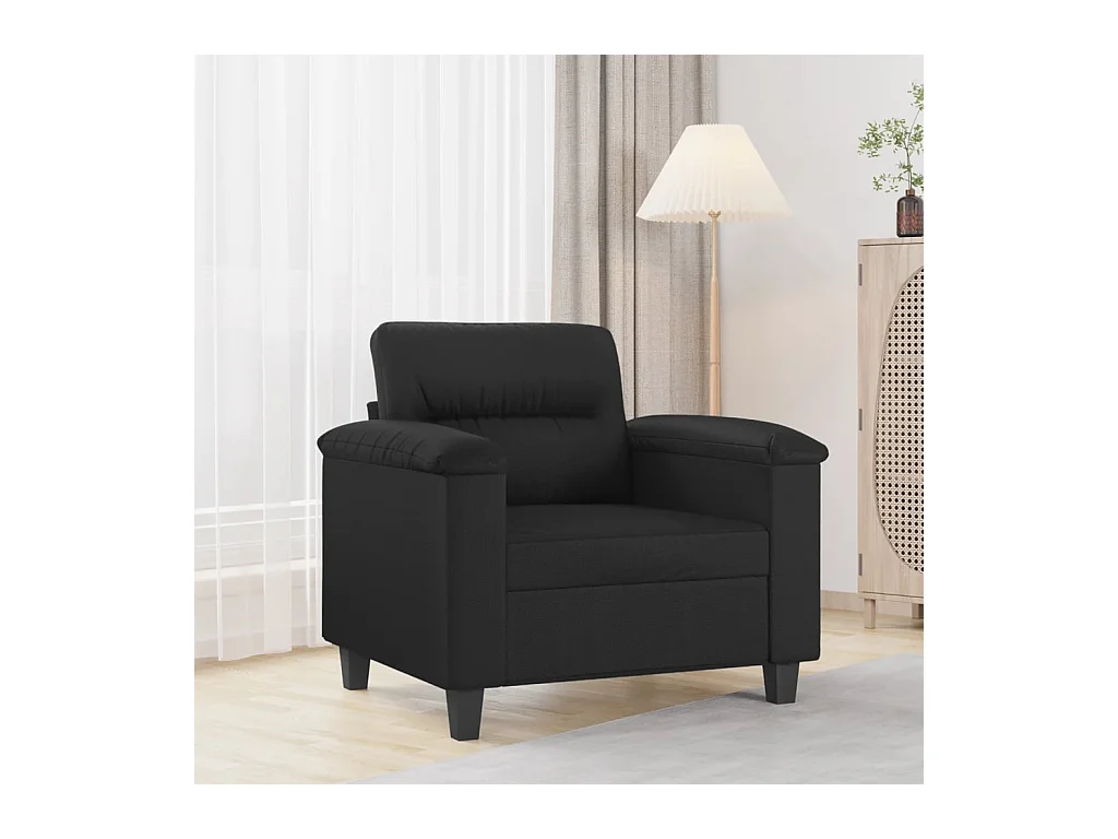 Fauteuil Noir 60 cm Similicuir REO14973