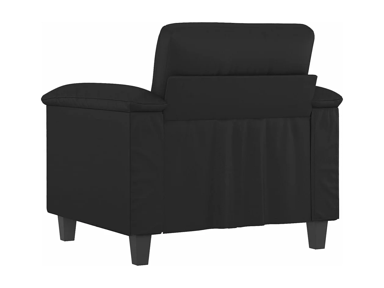 Fauteuil Noir 60 cm Similicuir REO14973