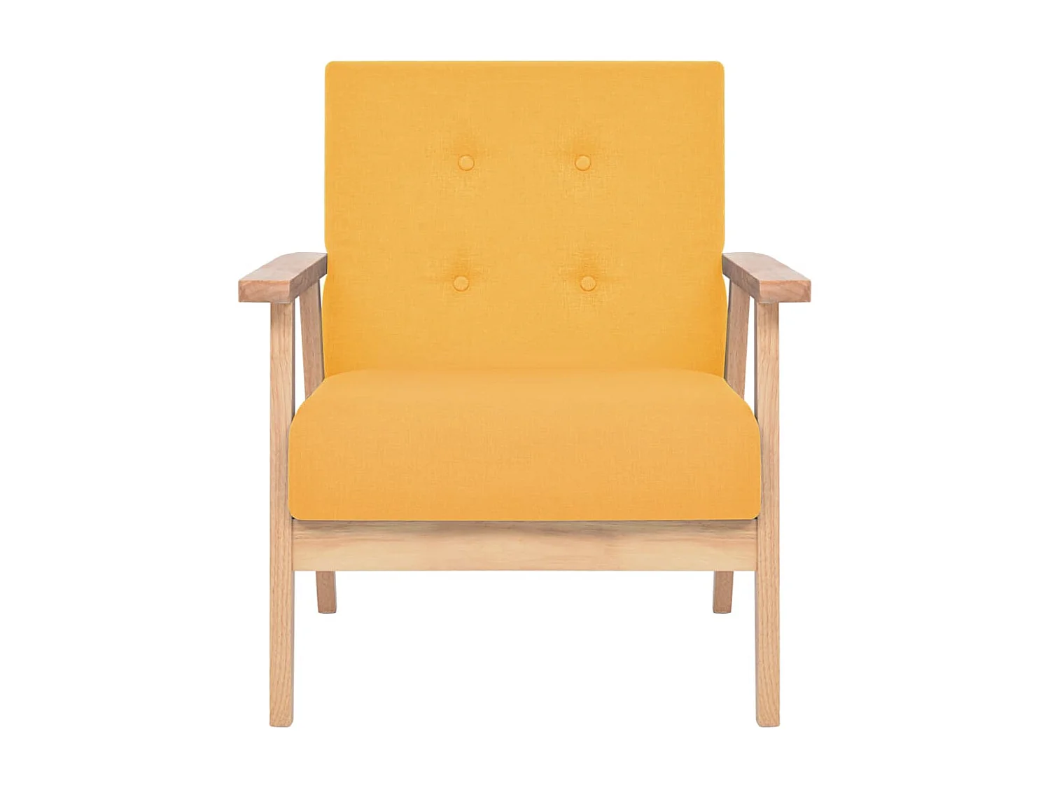 Poltrona em tecido amarelo PT168906