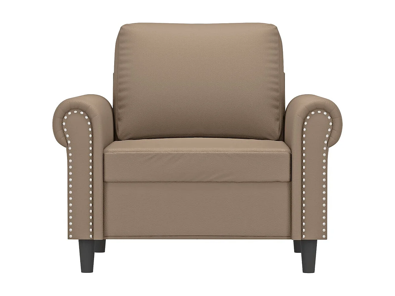 Fauteuil 60 cm kunstleer cappuccinokleurig NL848604