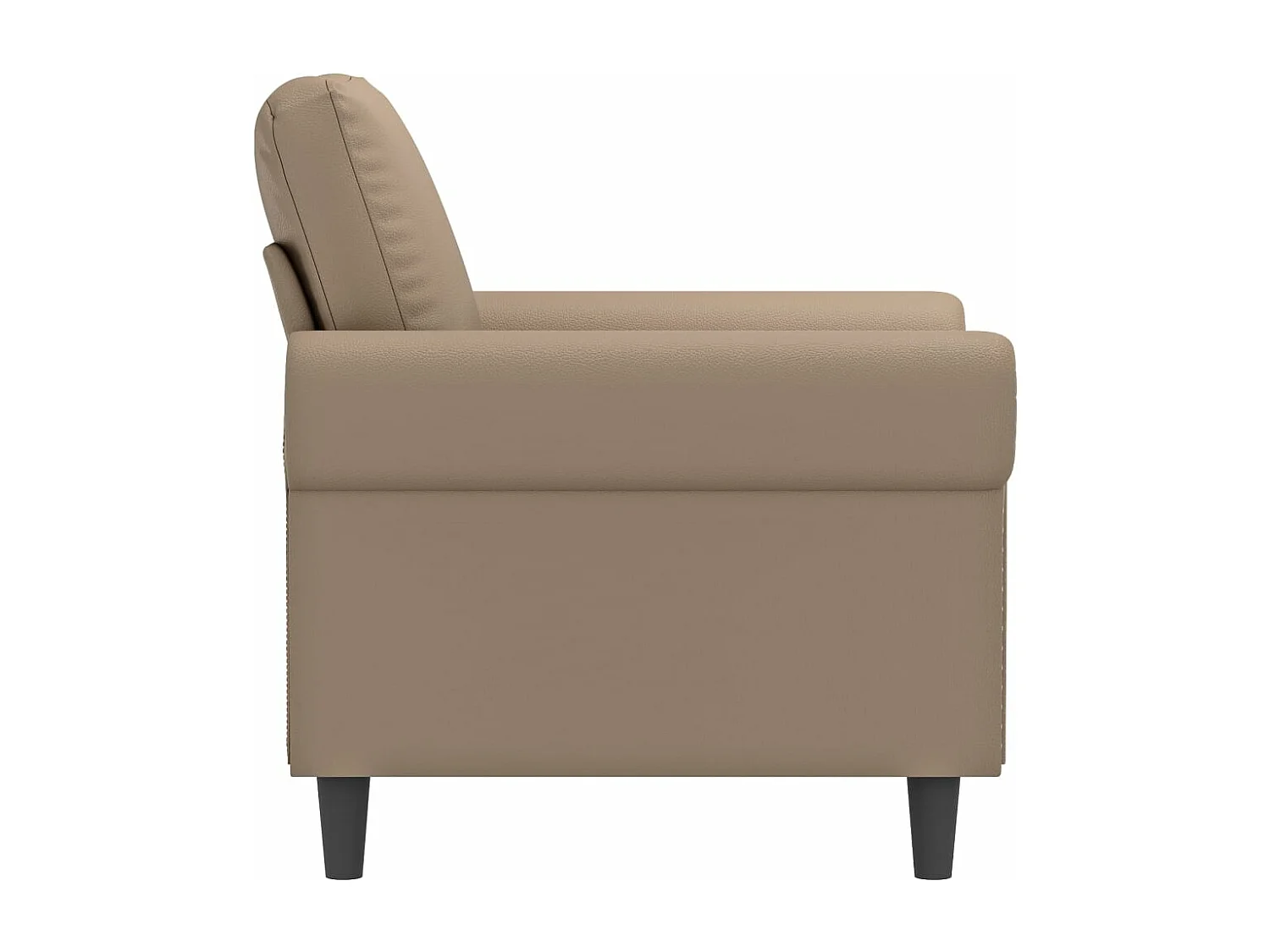 Fauteuil 60 cm kunstleer cappuccinokleurig NL848604