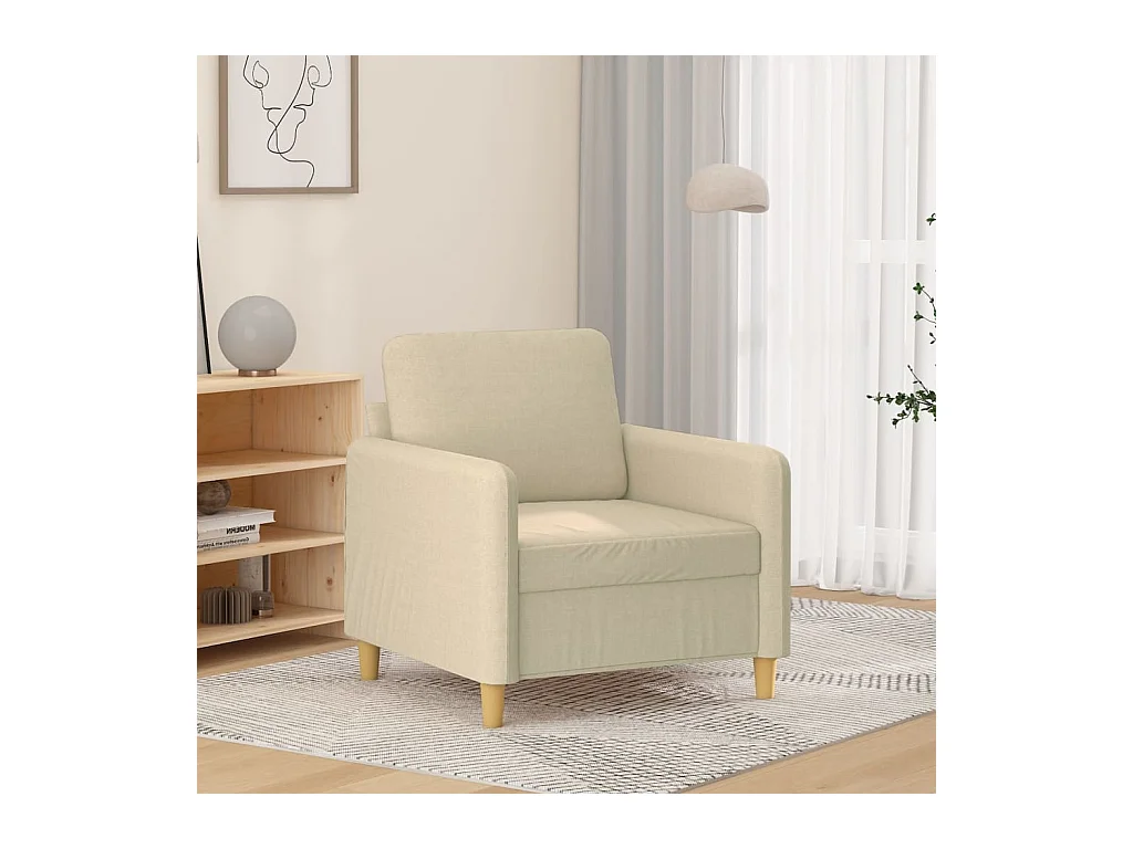Fauteuil Crème 60 cm Tissu REO64141