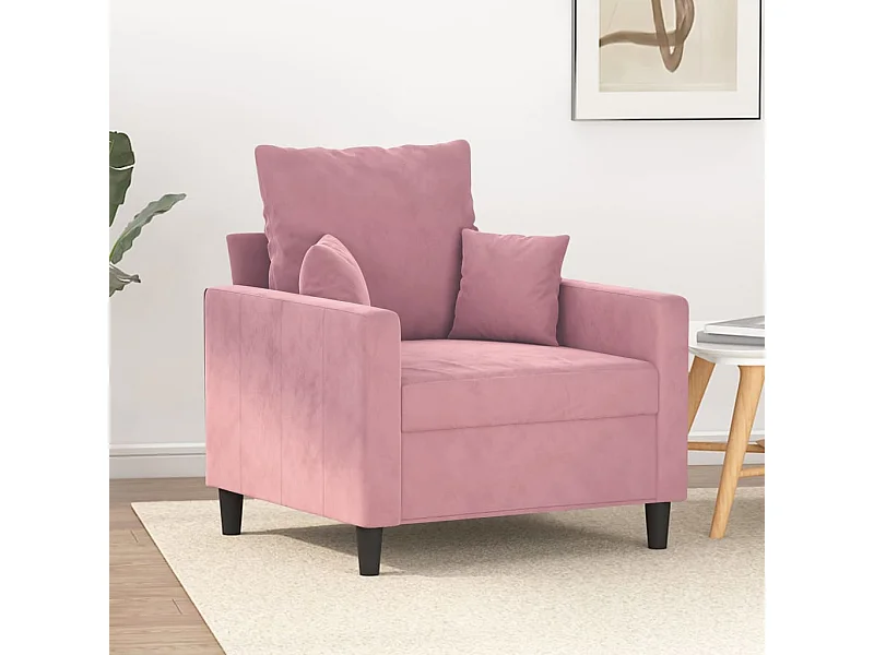 Fauteuil Rose 60 cm Velours REO64909