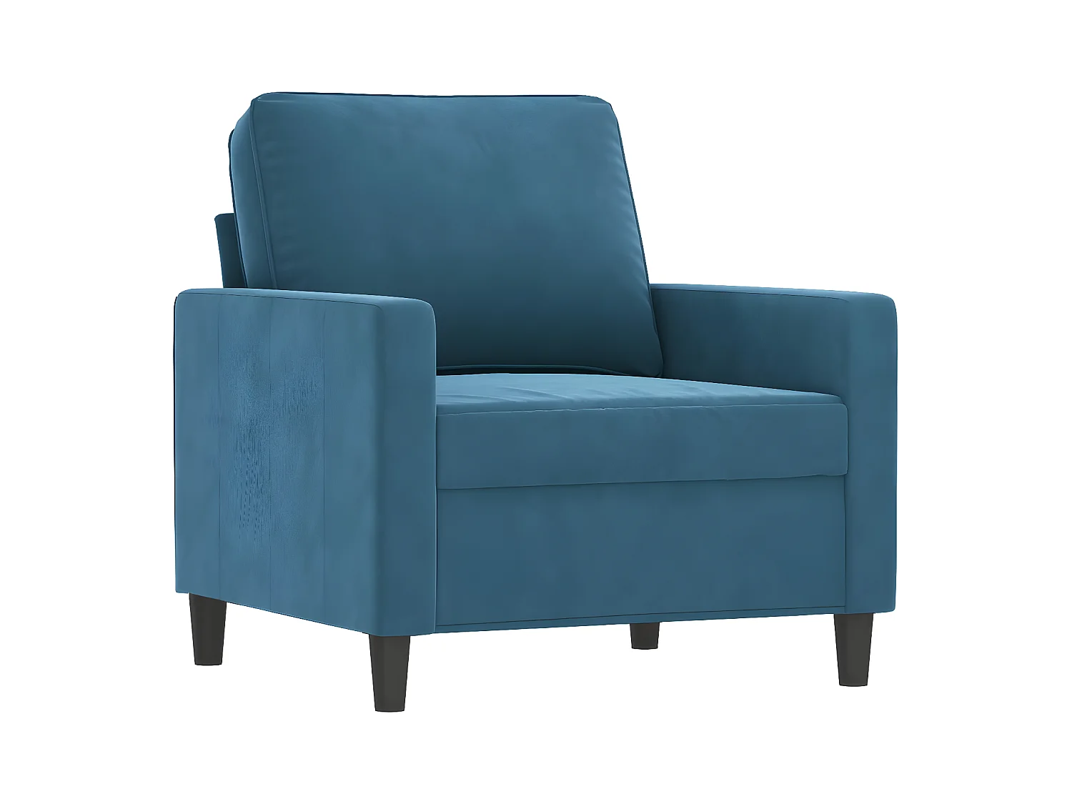 Sillón de terciopelo azul 60 cm PWFG98338