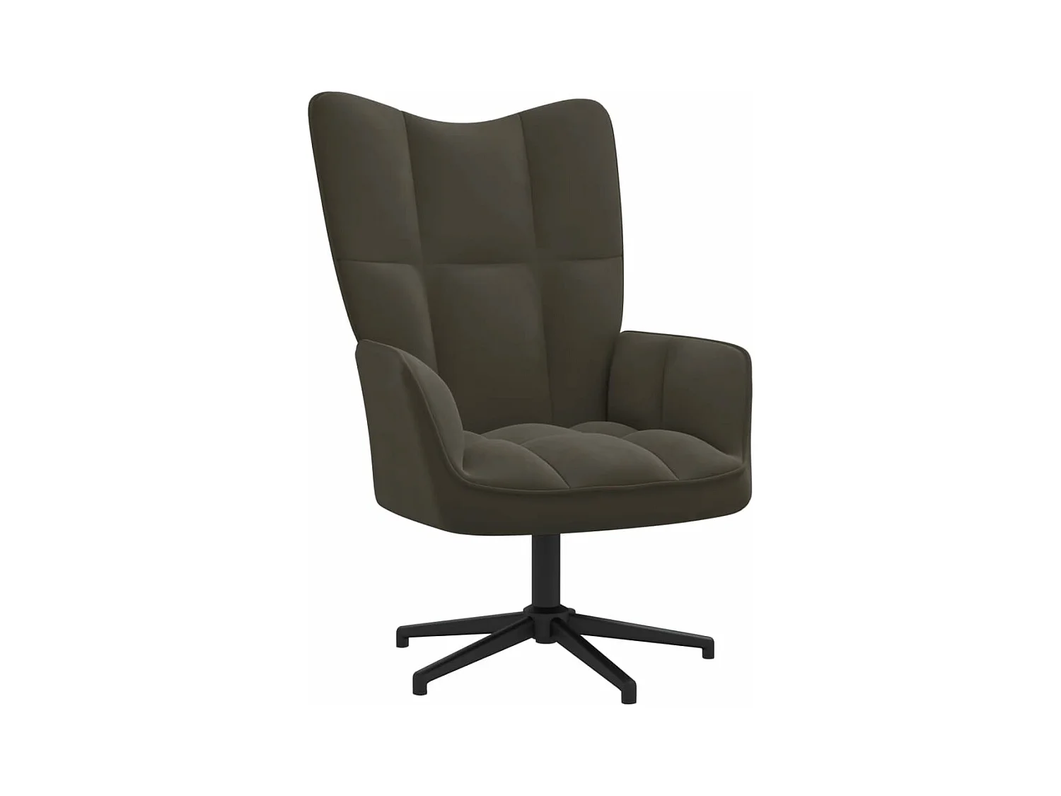 Fauteuil de relaxation Gris foncé Velours REO63339
