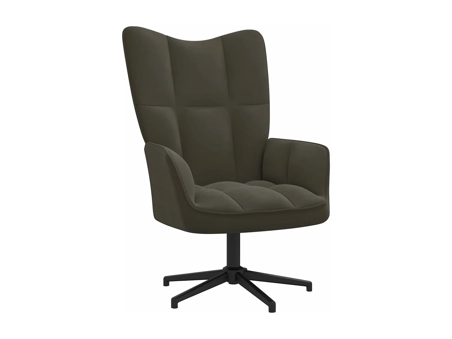 Fauteuil de relaxation Gris foncé Velours REO63339