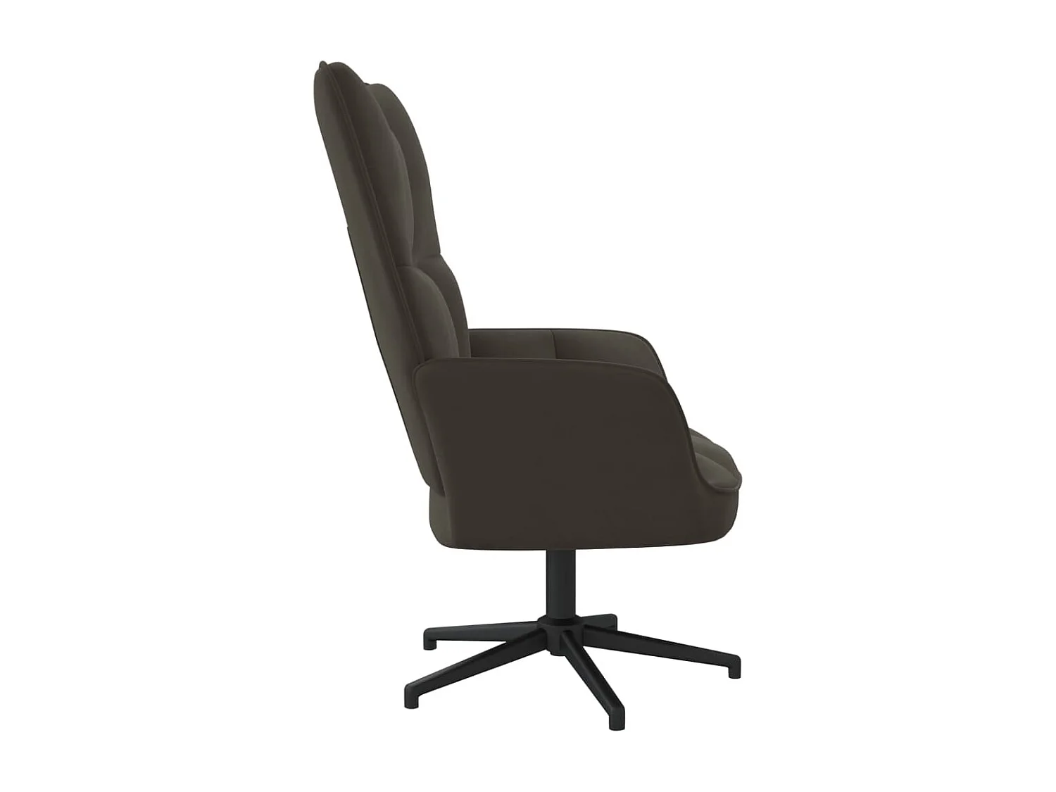 Fauteuil de relaxation Gris foncé Velours REO63339