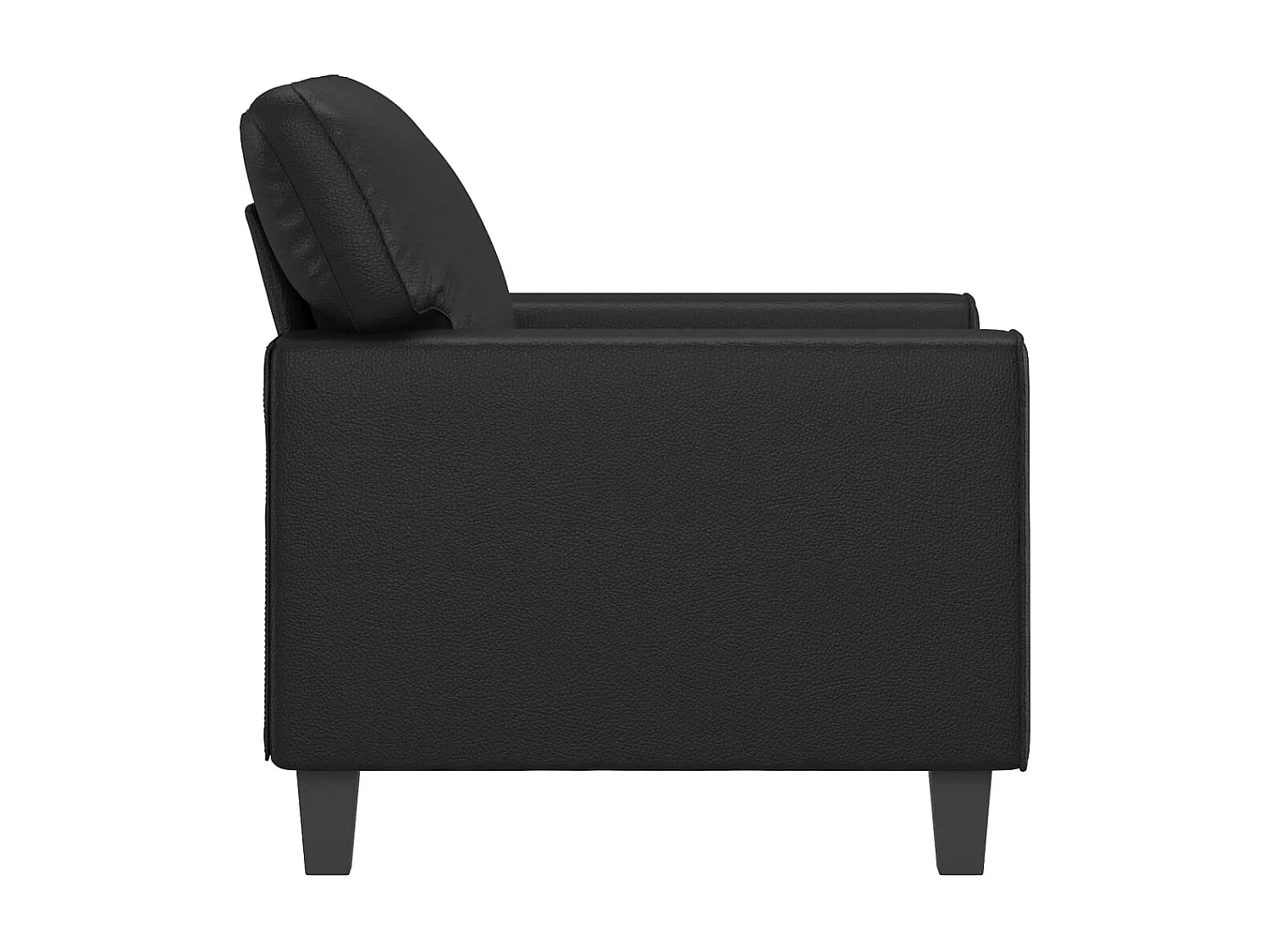 Fauteuil 60 cm kunstleer zwart NL549618