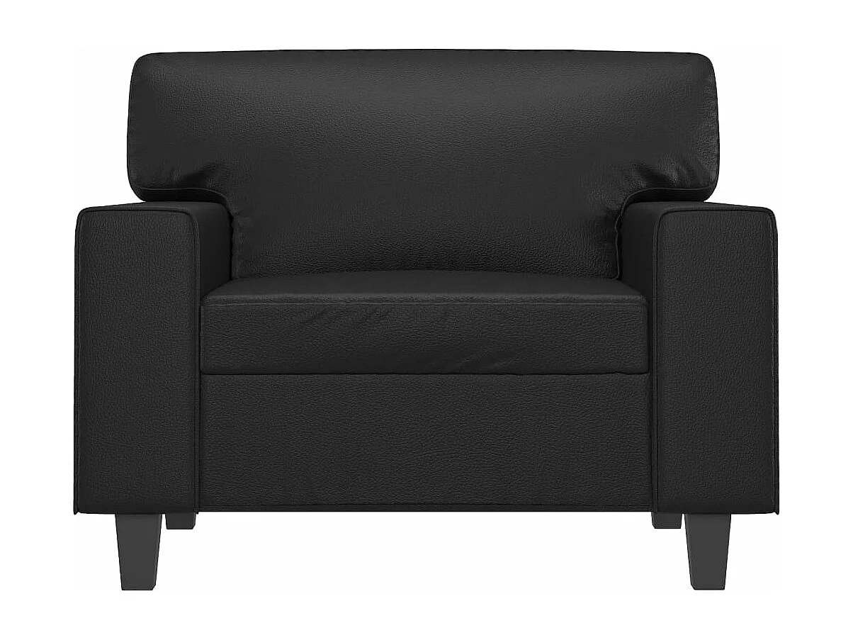 Fauteuil Noir 60 cm Similicuir REO52138