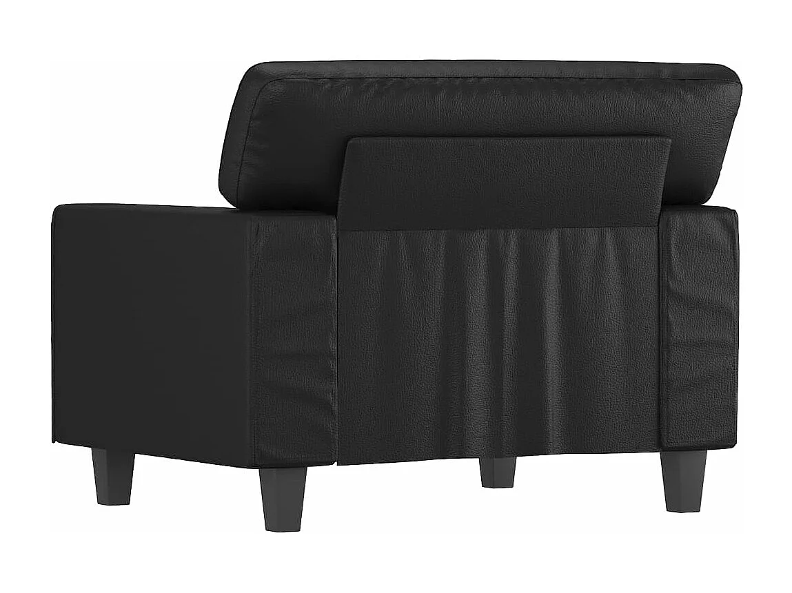 Fauteuil Noir 60 cm Similicuir REO52138