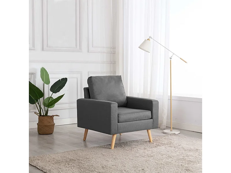 Fauteuil stof lichtgrijs NL311710