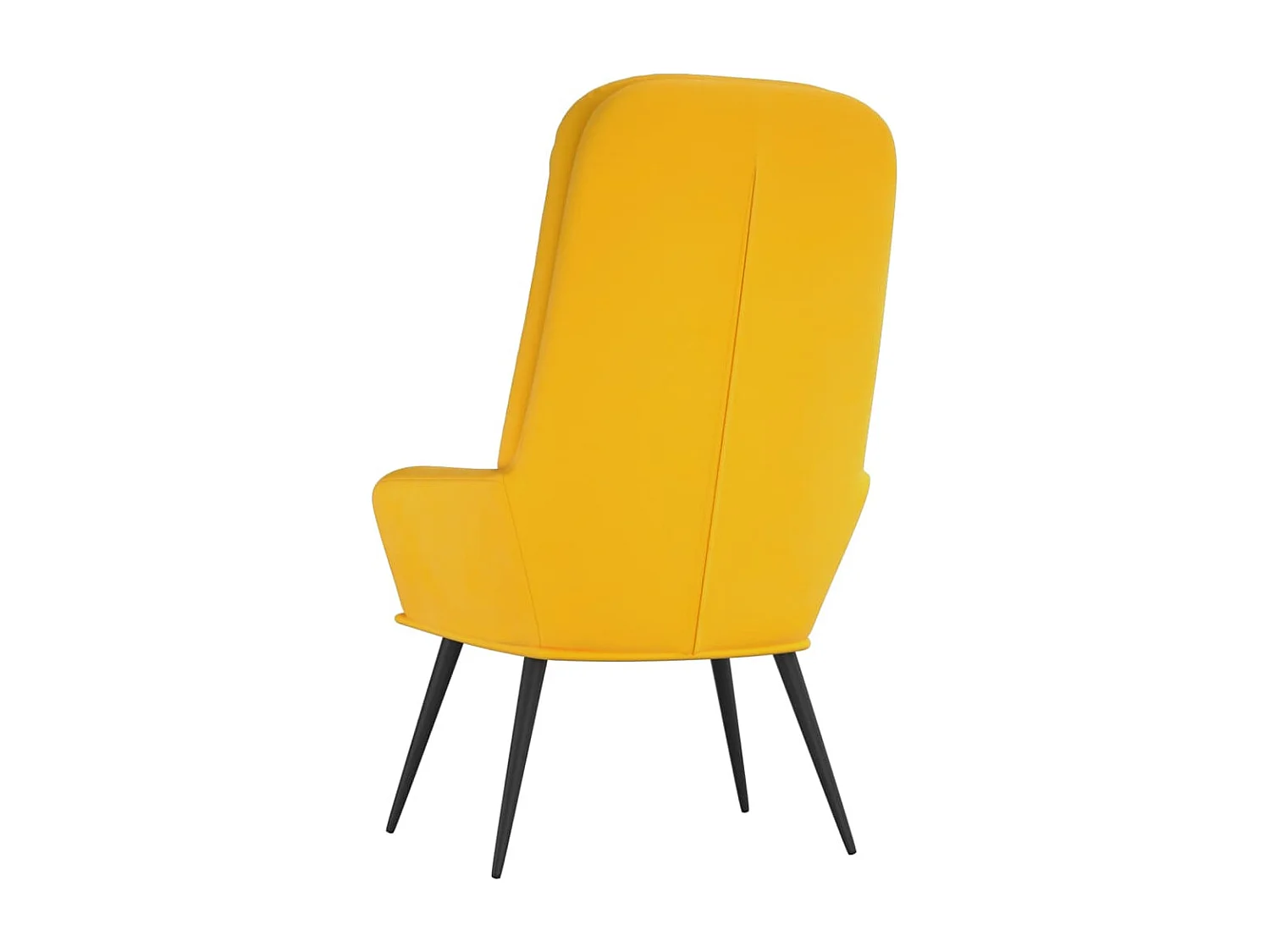 Fauteuil droit Jaune moutarde Velours OIU4680
