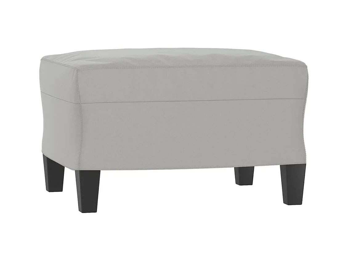 Fauteuil avec repose-pied Gris clair 60 cm Tissu microfibre REO26234