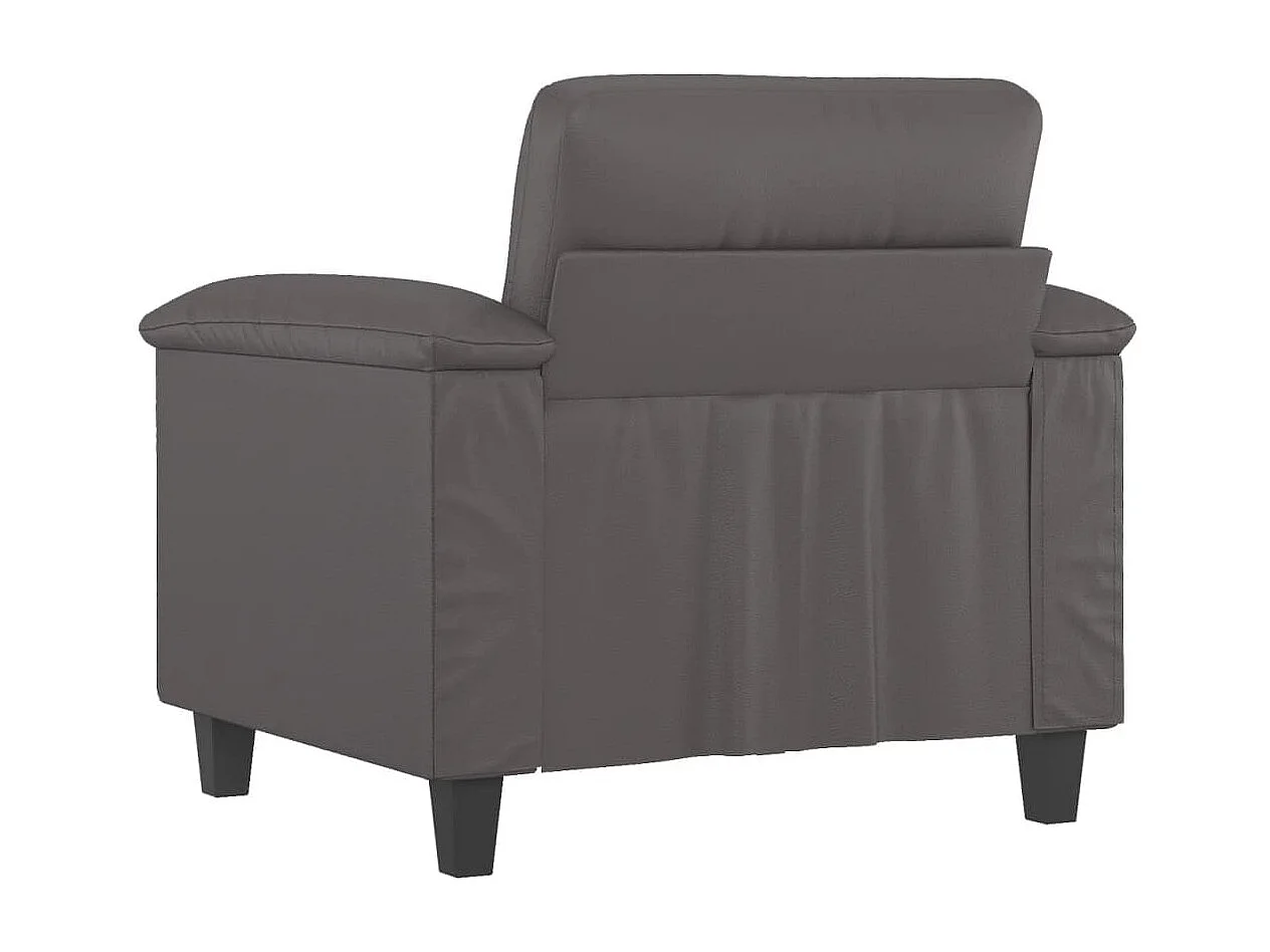 Fauteuil Gris 60 cm Similicuir REO70398