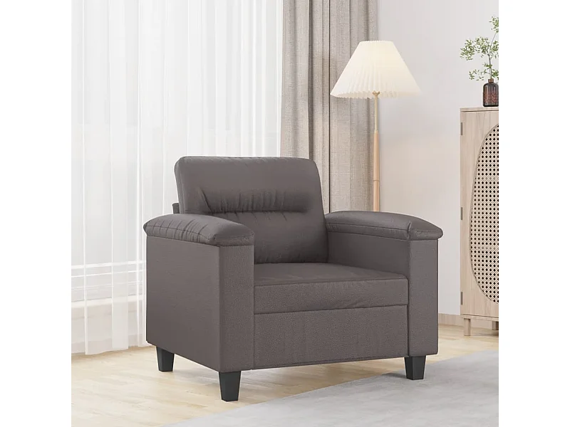 Fauteuil Gris 60 cm Similicuir REO70398