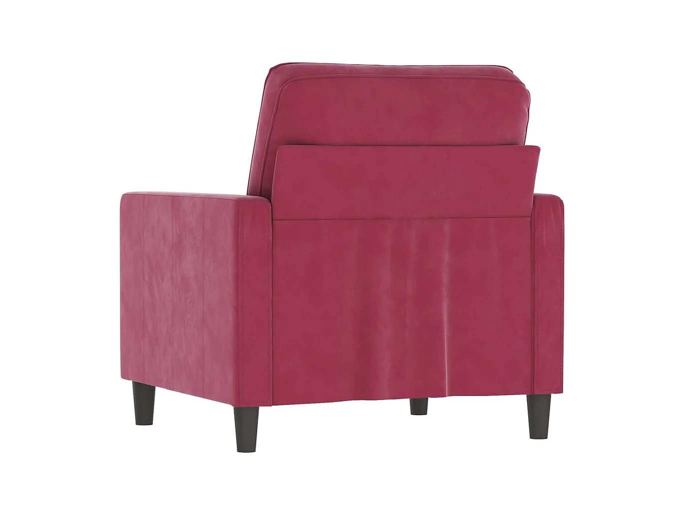 Fauteuil Rouge bordeaux 60 cm Velours REO80130