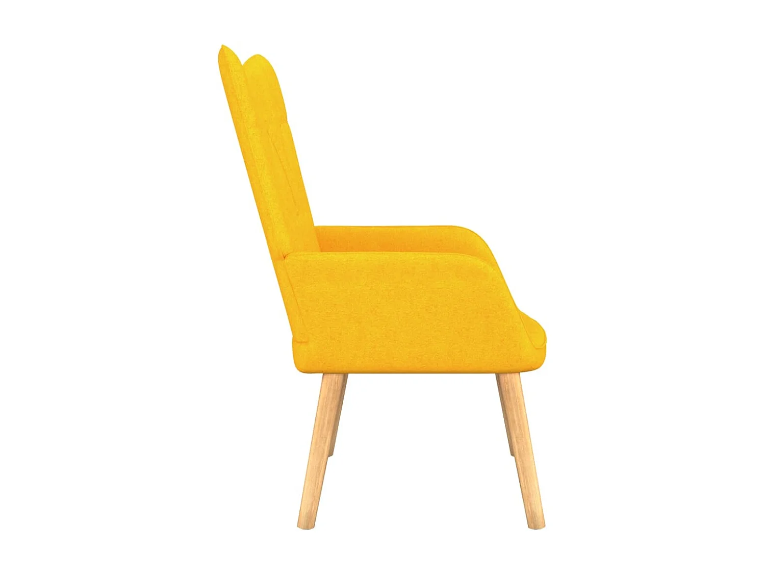 Fauteuil de relaxation avec tabouret Jaune moutarde Tissu REO12466