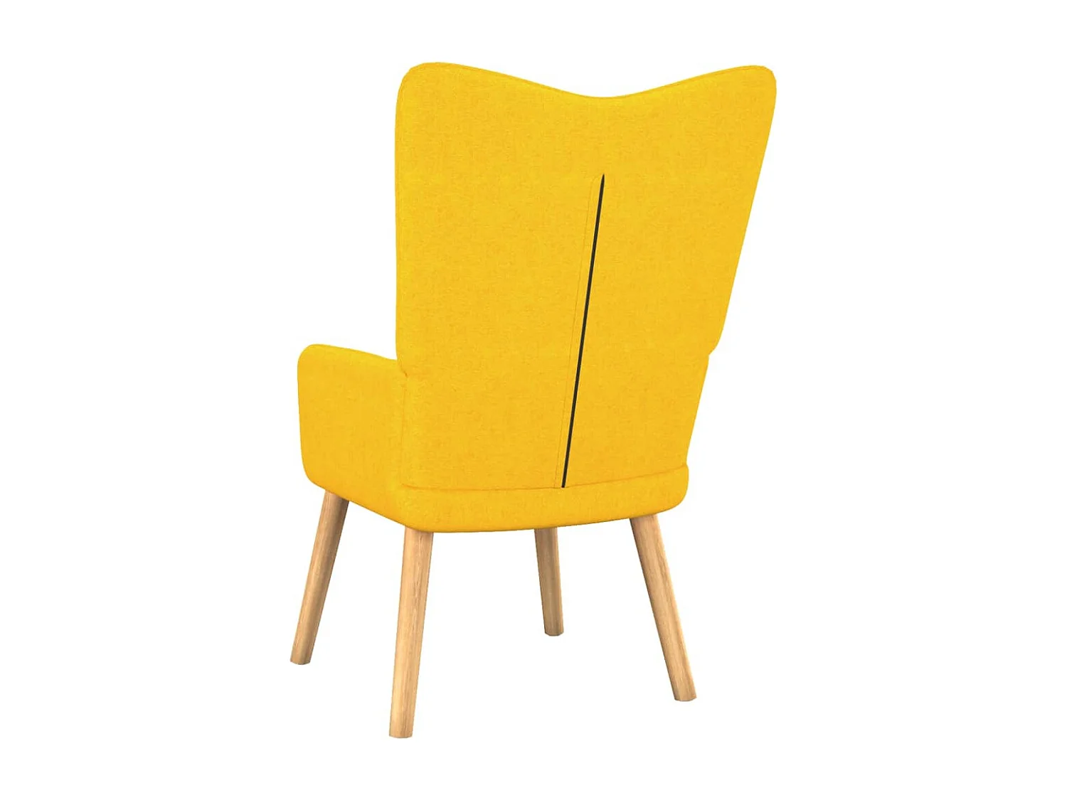 Fauteuil de relaxation avec tabouret Jaune moutarde Tissu REO12466