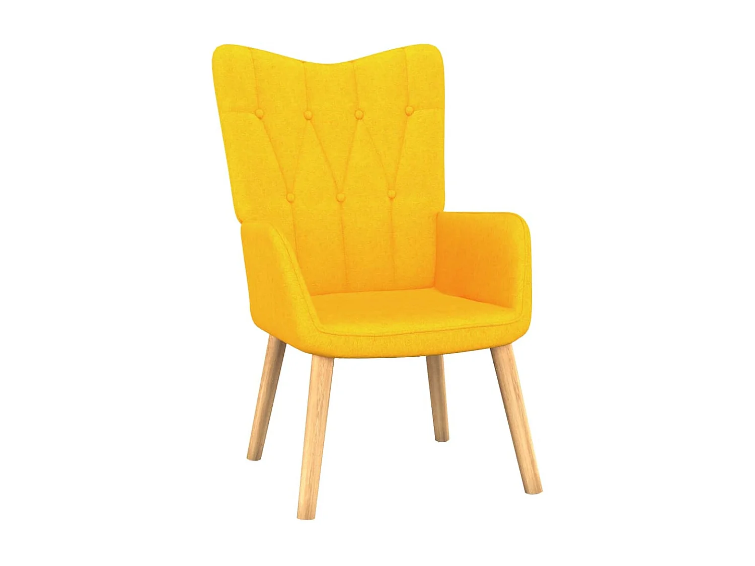 Fauteuil de relaxation avec tabouret Jaune moutarde Tissu REO12466