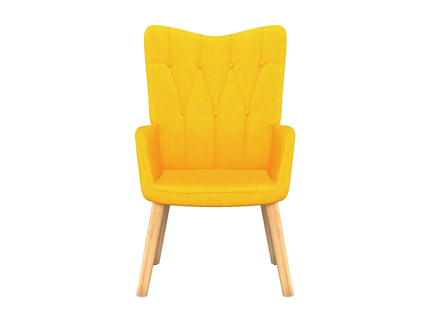 Fauteuil de relaxation avec tabouret Jaune moutarde Tissu REO12466