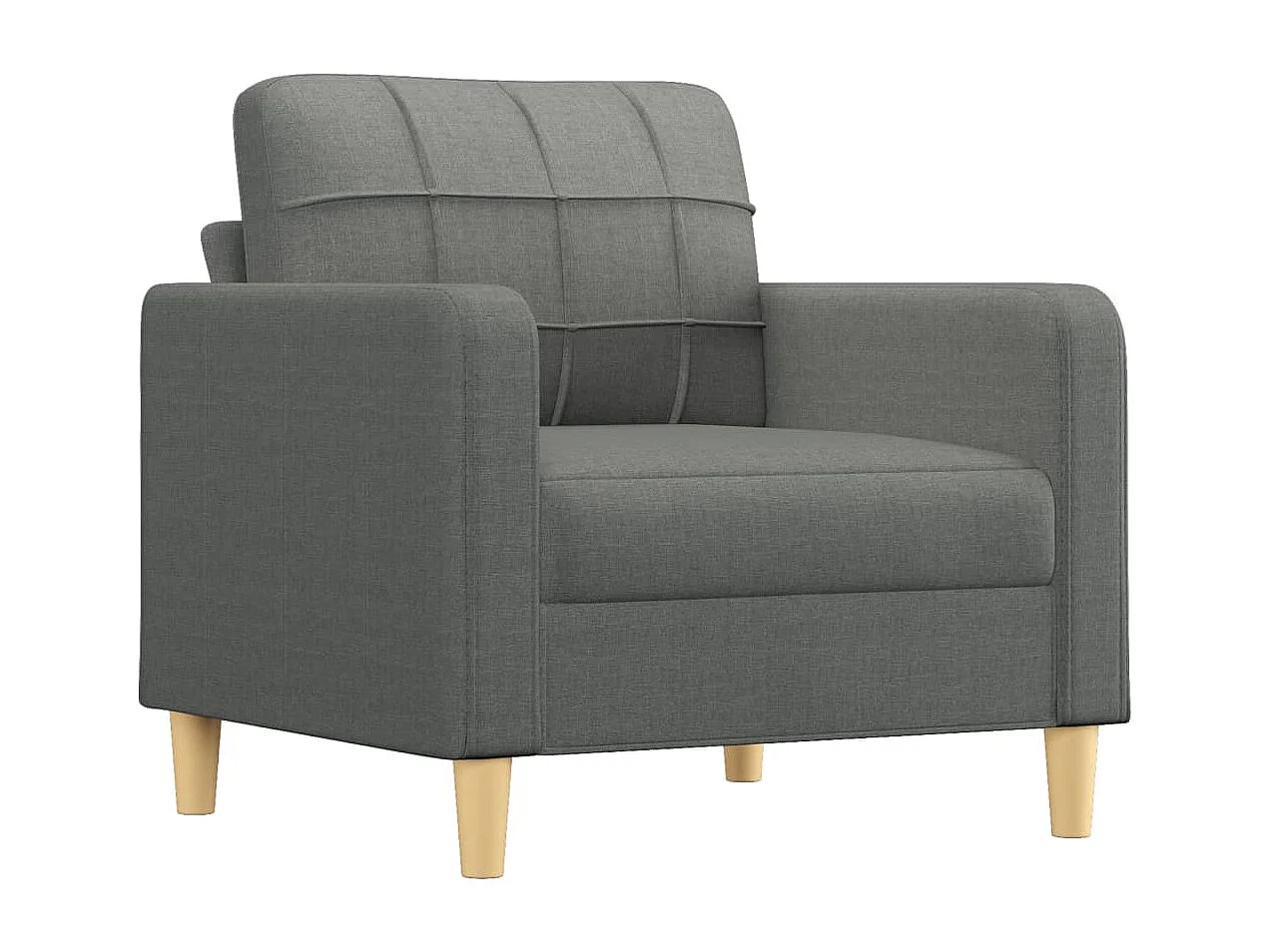 Fauteuil Salon gris foncé 60 cm Tissu BE3722