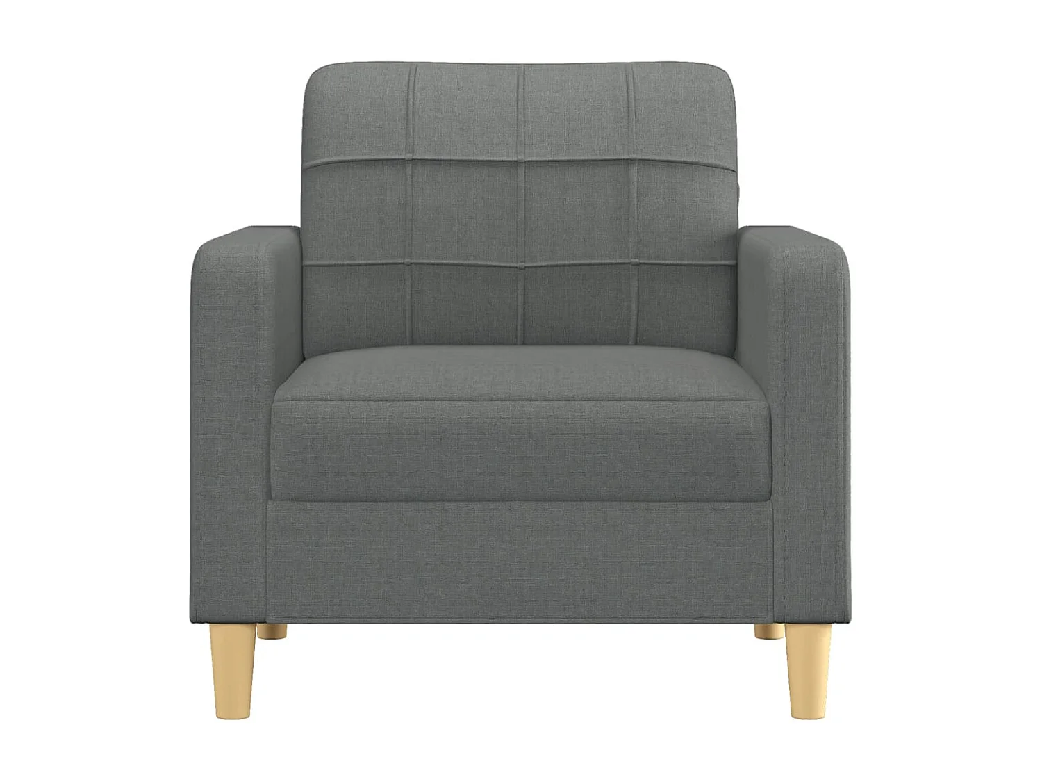 Fauteuil Salon gris foncé 60 cm Tissu BE3722