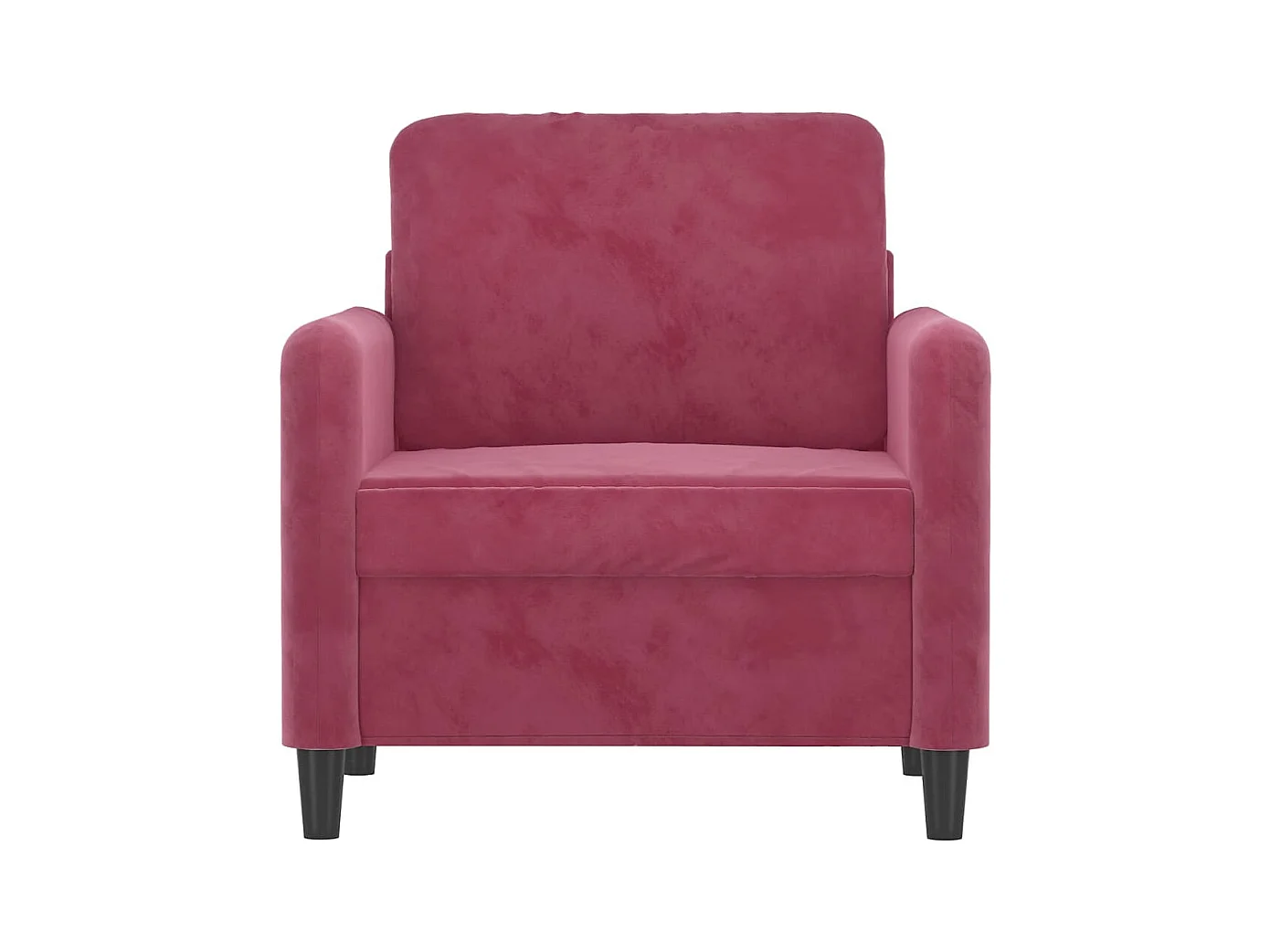 Fauteuil Rouge bordeaux 60 cm Velours REO87362