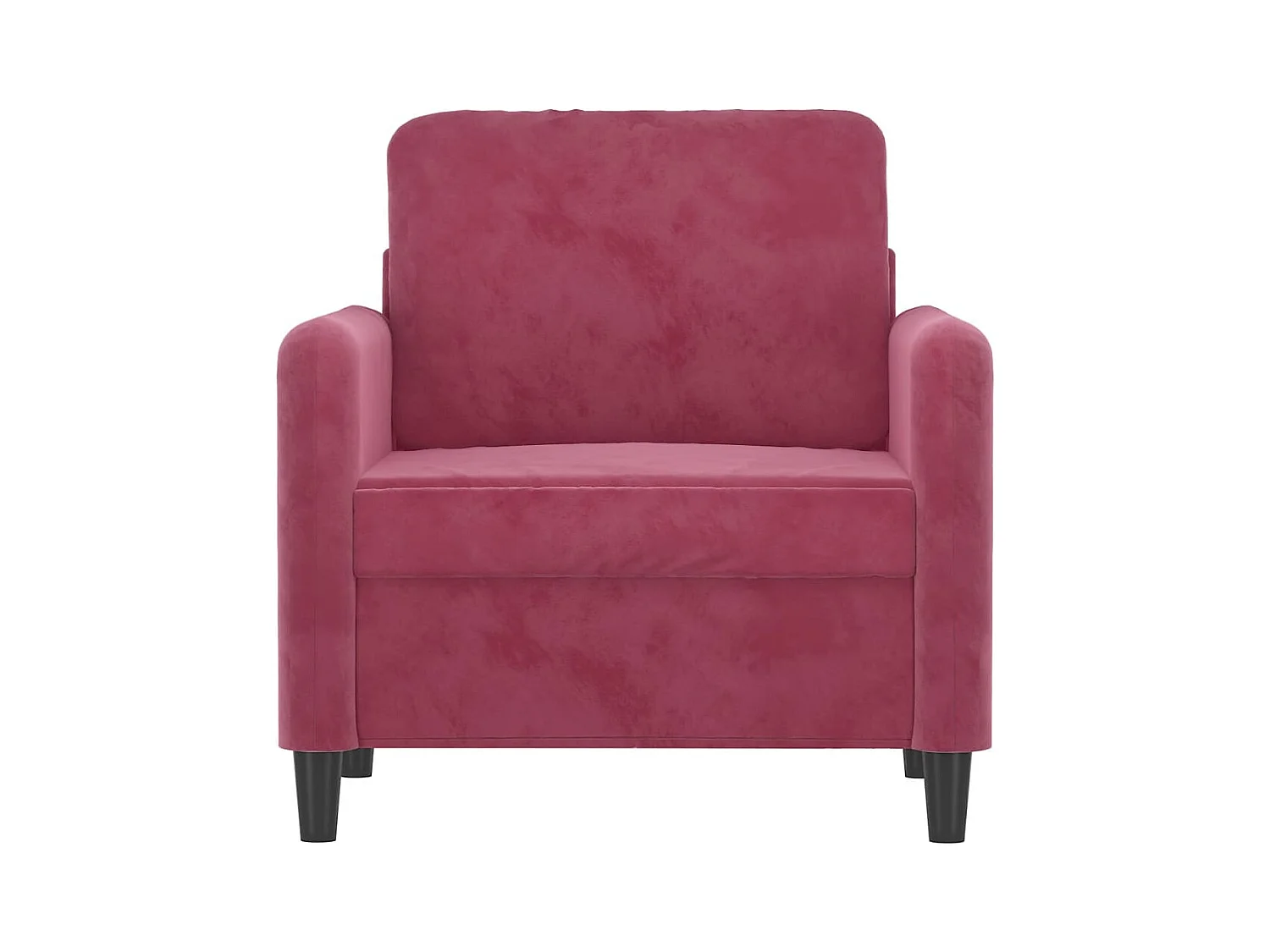 Fauteuil Rouge bordeaux 60 cm Velours REO87362