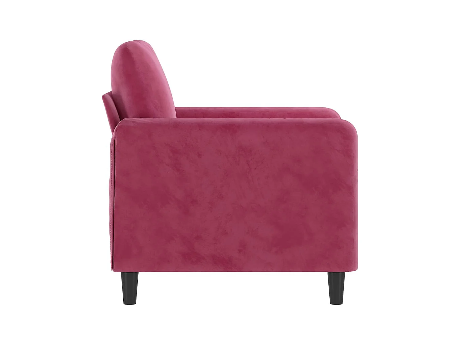 Fauteuil Rouge bordeaux 60 cm Velours REO87362