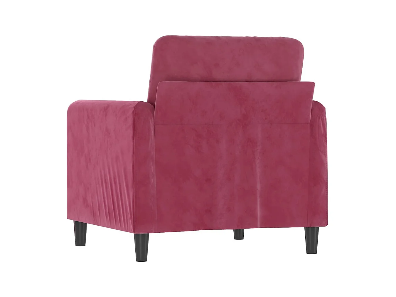 Fauteuil Rouge bordeaux 60 cm Velours REO87362