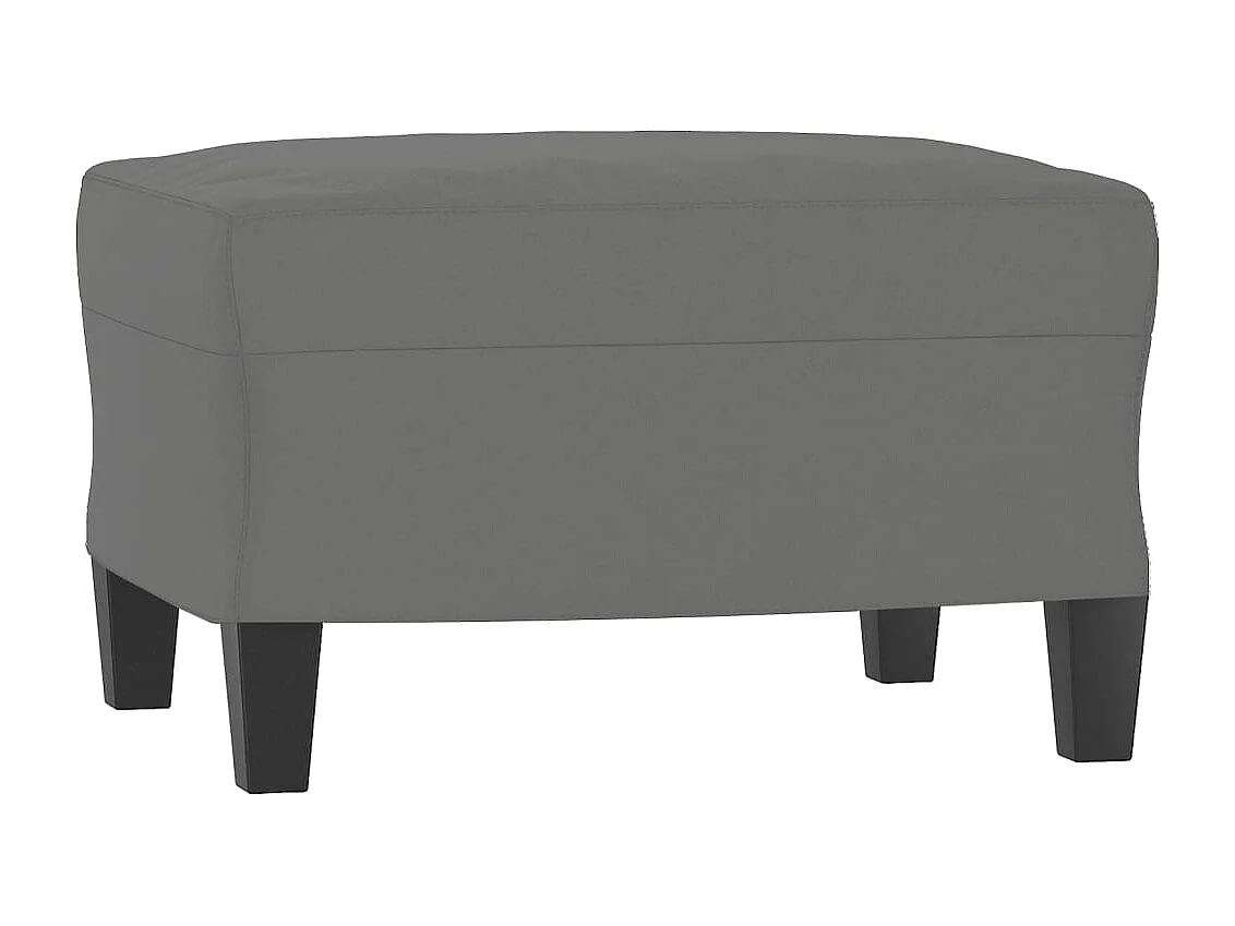 Sillón con taburete tela de microfibra gris oscuro 60 cm ES24877