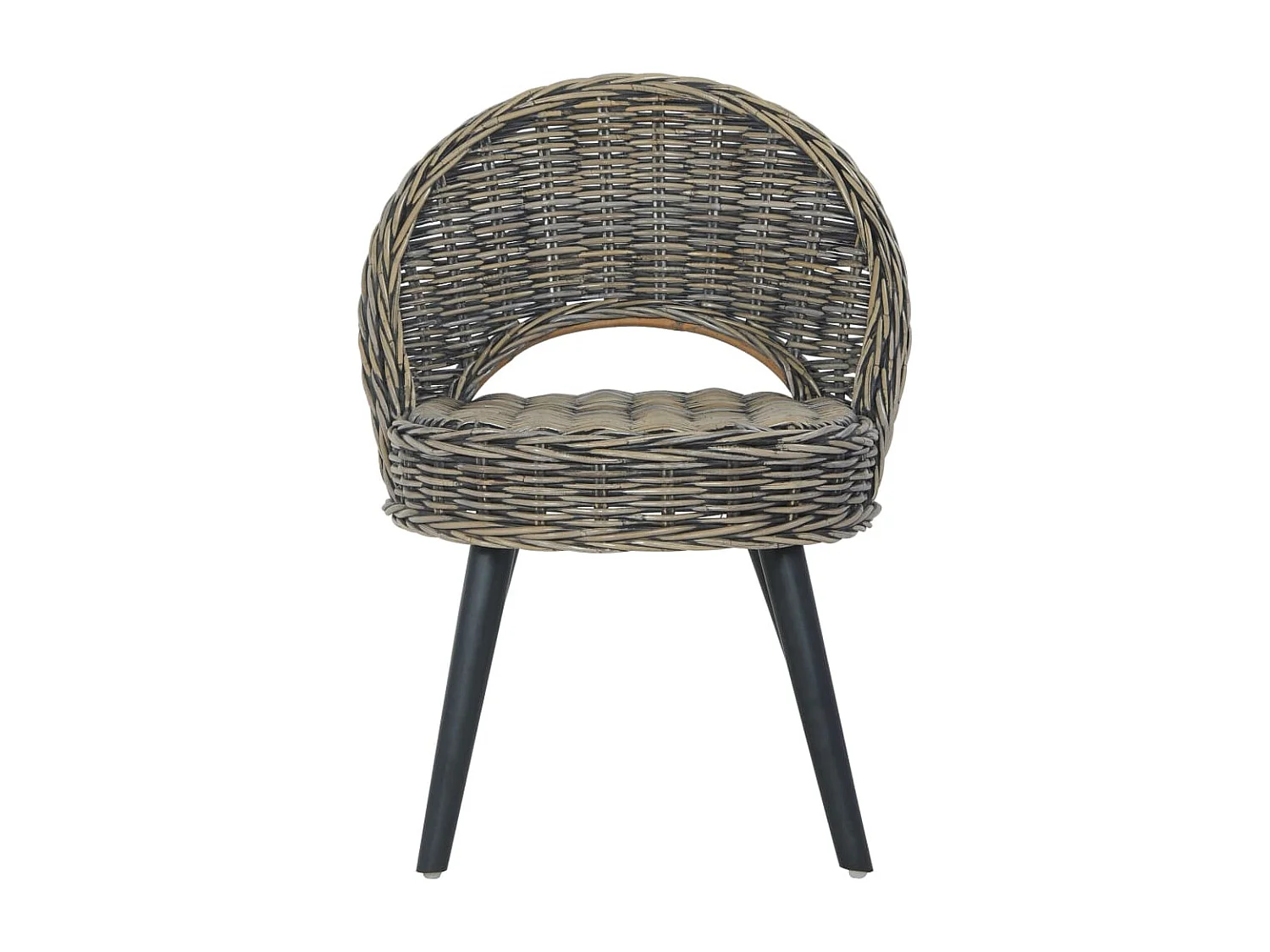 Fauteuil Kubu Rotin Noir REO64391