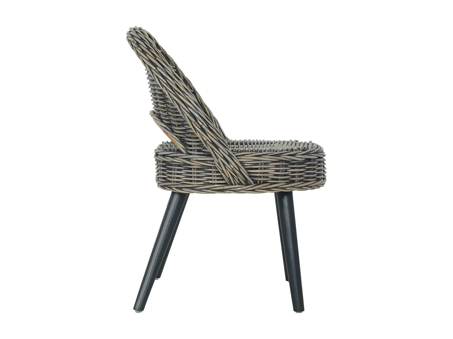 Fauteuil Kubu Rotin Noir REO64391