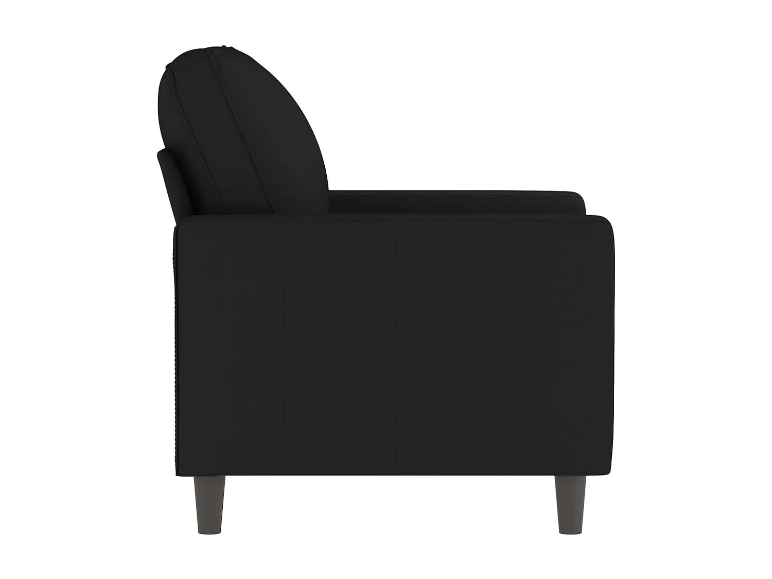 Fauteuil Noir 60 cm Velours REO23369